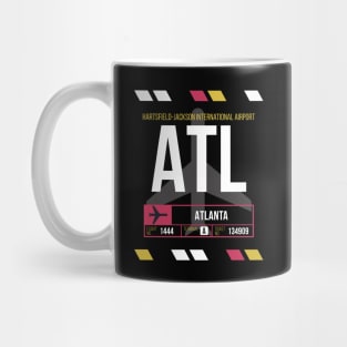 Atlanta (ATL) Airport Code Baggage Tag Mug